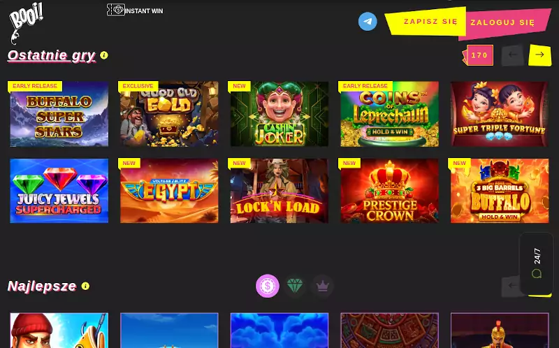 Booi Casino kasyno depozyt 20 zł BLIK