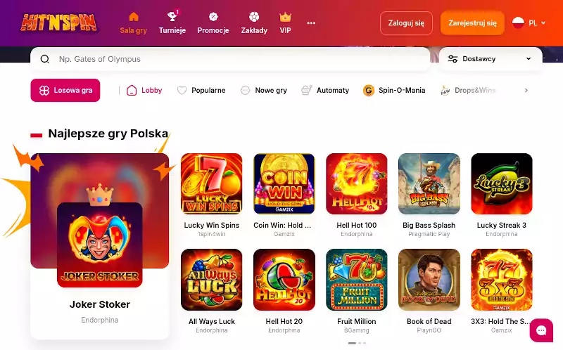 Hit'n'Spin Casino Opinie