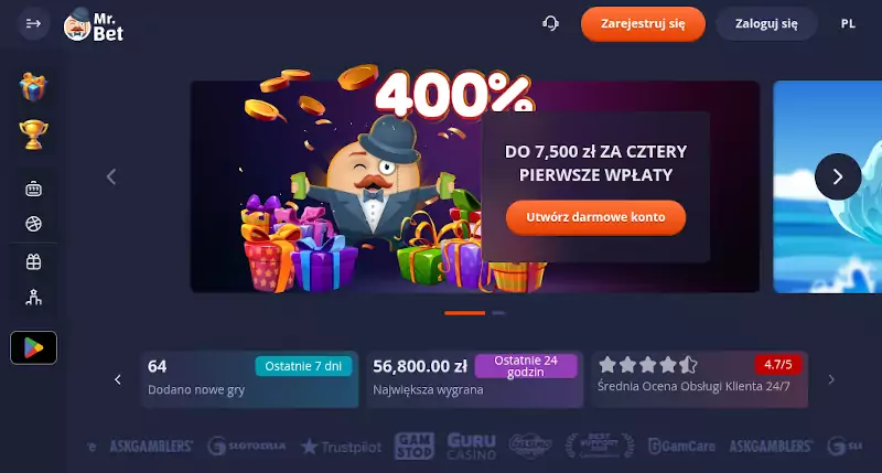 kasyno minimalny depozyt 10 zł BLIK
